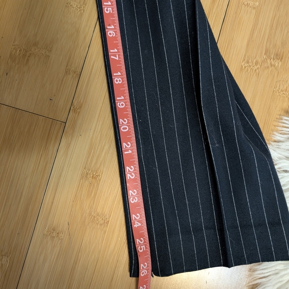 Alice + Olivia Pinstripe High Waist Trousers Sz 10 Career Workwear - Picture 9 of 10